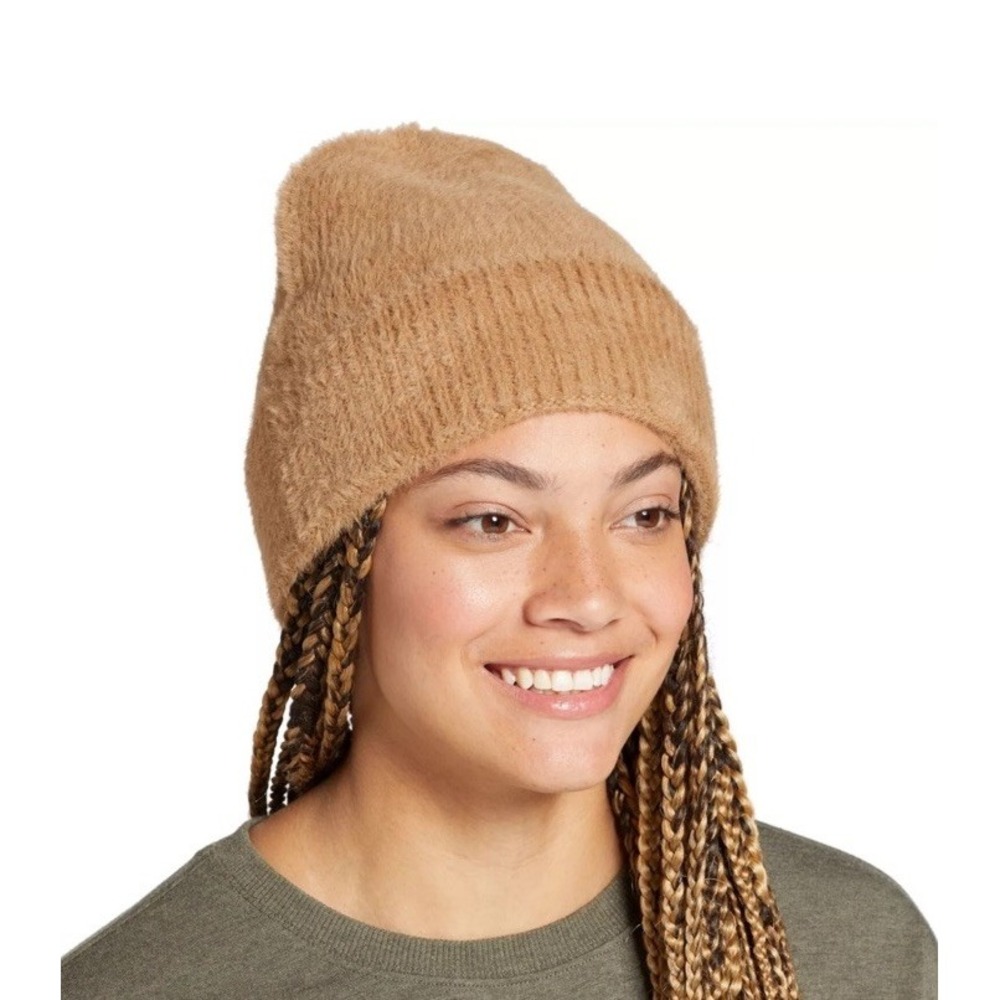Alpine Design Women's‎ Fuzzy Rib Beanie, Light Brown One Size